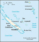 Kartta: Oceania / Uusi-Kaledonia