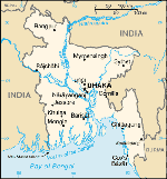 Kartta: Aasia / Bangladesh