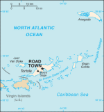 Kartta: Karibia / Brittiliset Neitsytsaaret