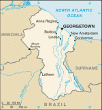 Kartta: Amerikka / Guyana