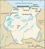 Kartta: Amerikka / Suriname